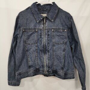 Cabelas Zip Jean Jacket Medium Wash - Sz M